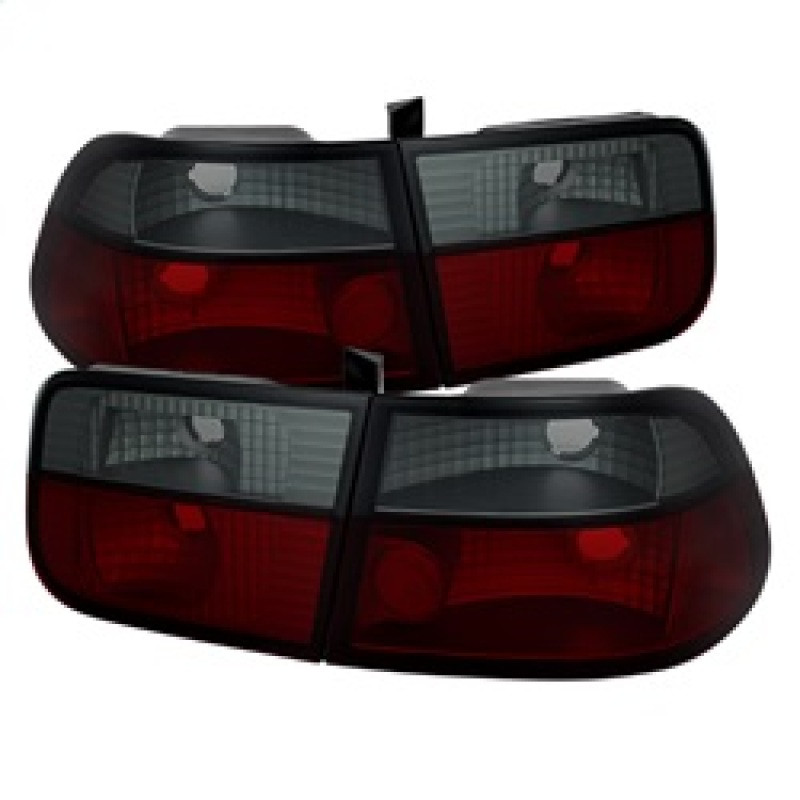 Spyder Honda Civic 96-00 2Dr Crystal Tail Lights Red Smoke ALT-YD