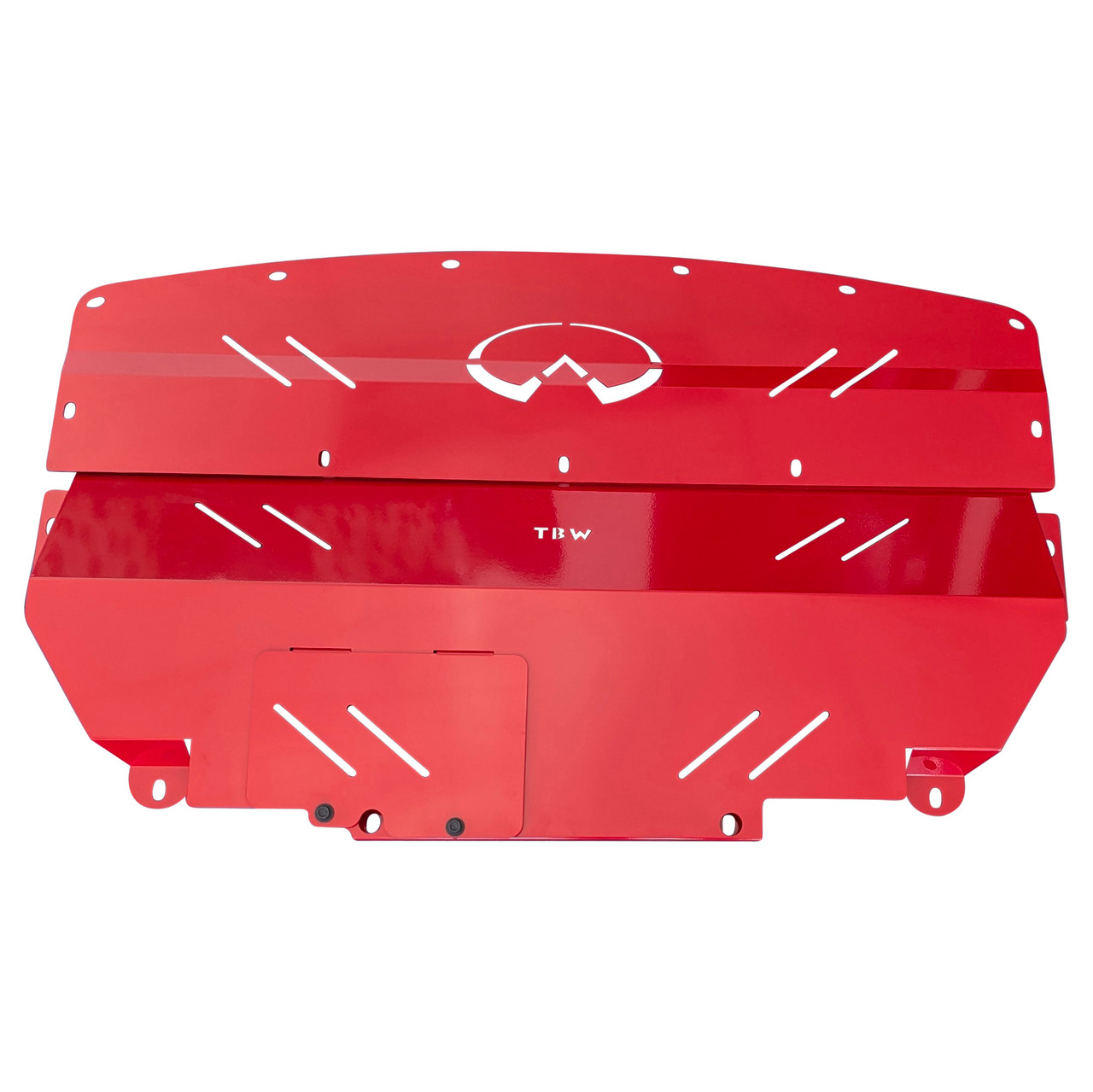 RED Aluminum Under Tray for RWD Infiniti Q50 and Q60 (V37)