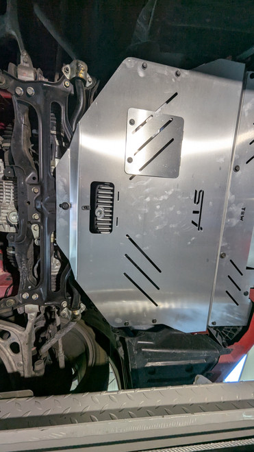 2015+ Subaru STI Aluminum Engine Under Tray Skid Plate for IAG Oil Pan
Installed 2015+ Subaru STI Aluminum Engine Under Tray Skid Plate for IAG Oil Pan
Installed