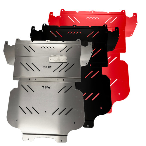 2017-2024 Audi A4 S4 (B9/B9.5) Aluminum Engine Under Tray Skid Plate
Color Options
