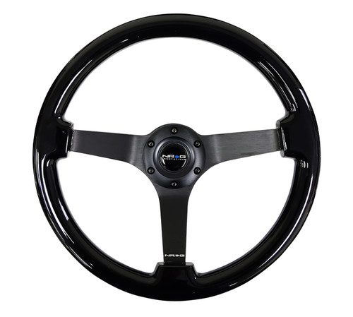 NRG Reinforced Steering Wheel (350mm / 3in. Deep) Black
