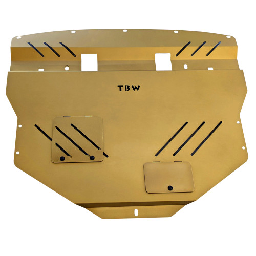 TBW Performance Red Aluminum Engine Shield Skid Plate – Under Tray – For Subaru WRX STi 2011-2014 – Made In USA