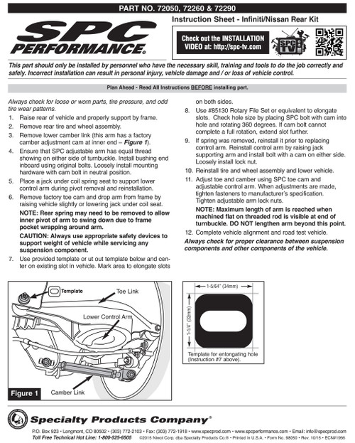 SPC FRONT & REAR Camber Kit for 350Z & G35 SPC FRONT & REAR Camber Kit for 350Z & G35