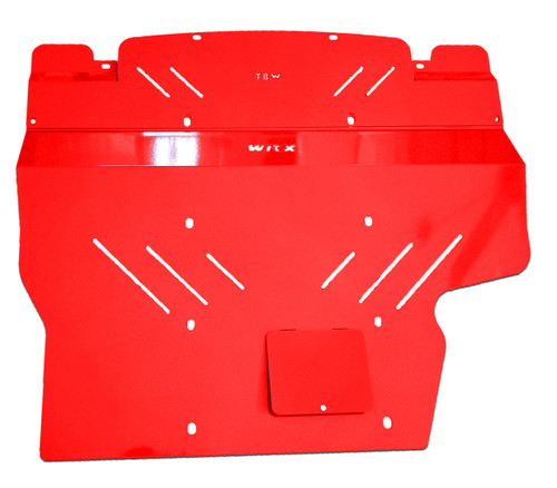 TBW Performance Red Aluminum Engine Splash Shield / Skid Plate For Subaru WRX 2015-2021