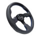 NRG Reinforced Steering Wheel (320mm) Black Leather w/Blue Stitching - RST-012R