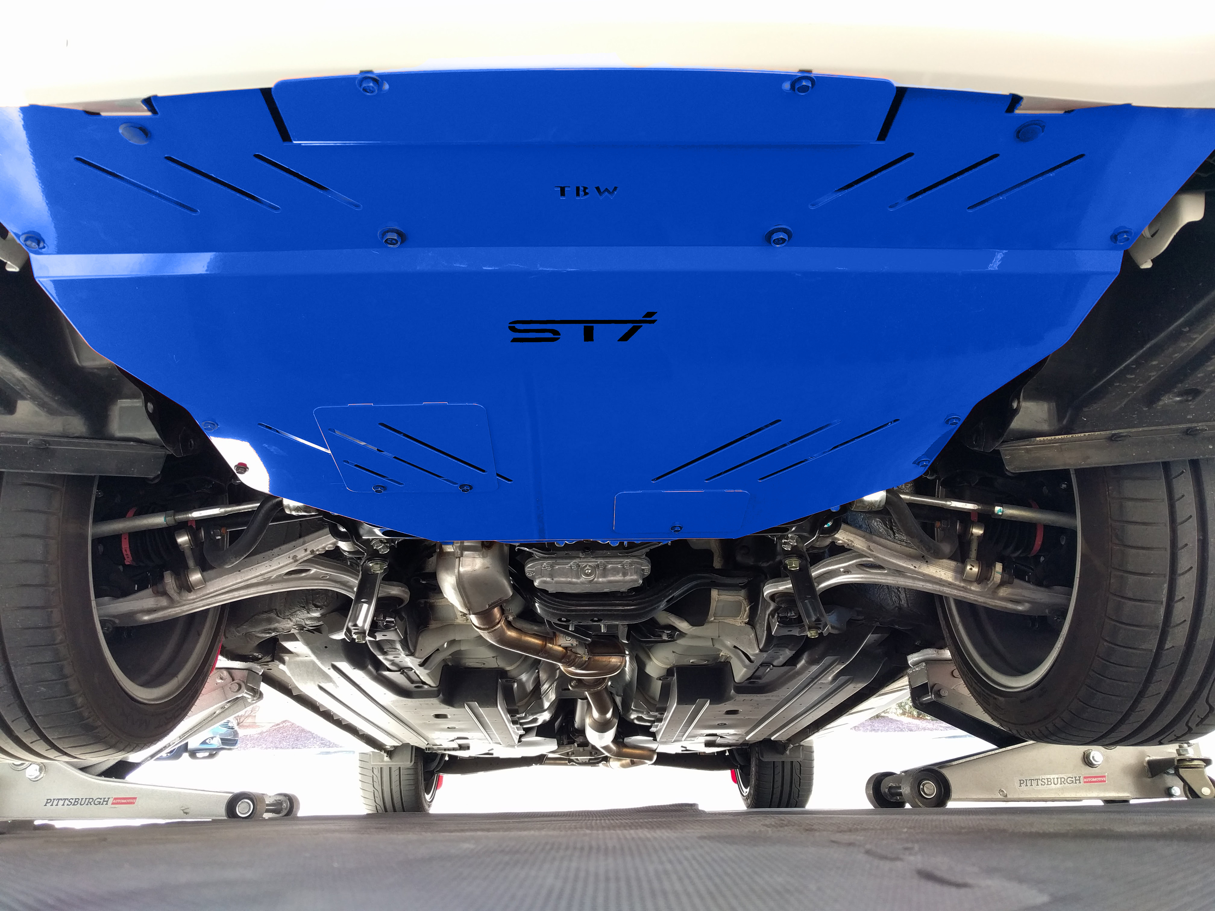 TBW 2015+ Subaru STI Aluminum Engine Under Tray Skid Plate BLUE