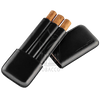 Black 3-Cigar Case (Top Grain Leather)