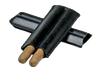 Black 2-Cigar Case (Bonded Leather)