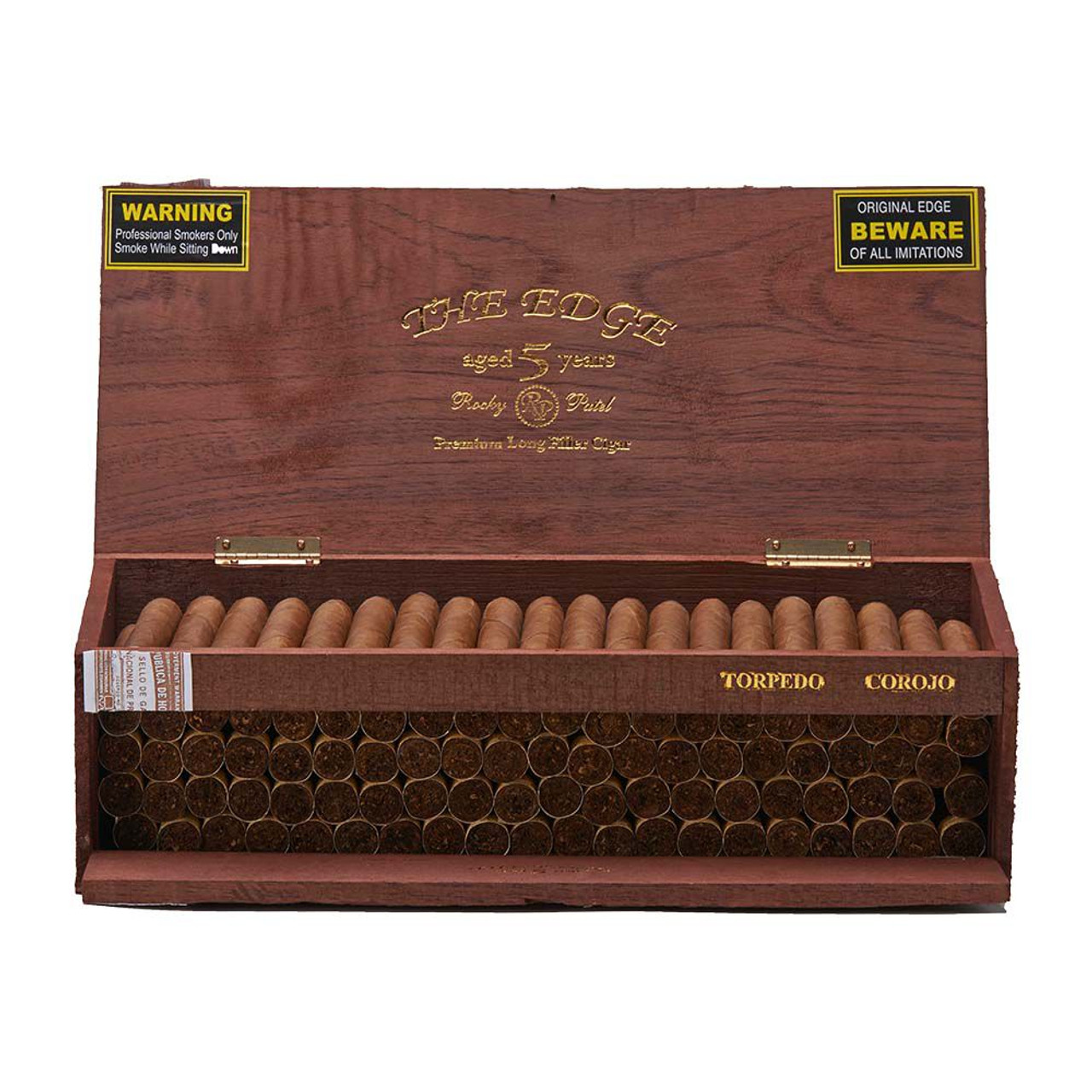 Rocky Patel The Edge Corojo Torpedo Tray Cigars - 6 x 52 (Box of 100) *Box