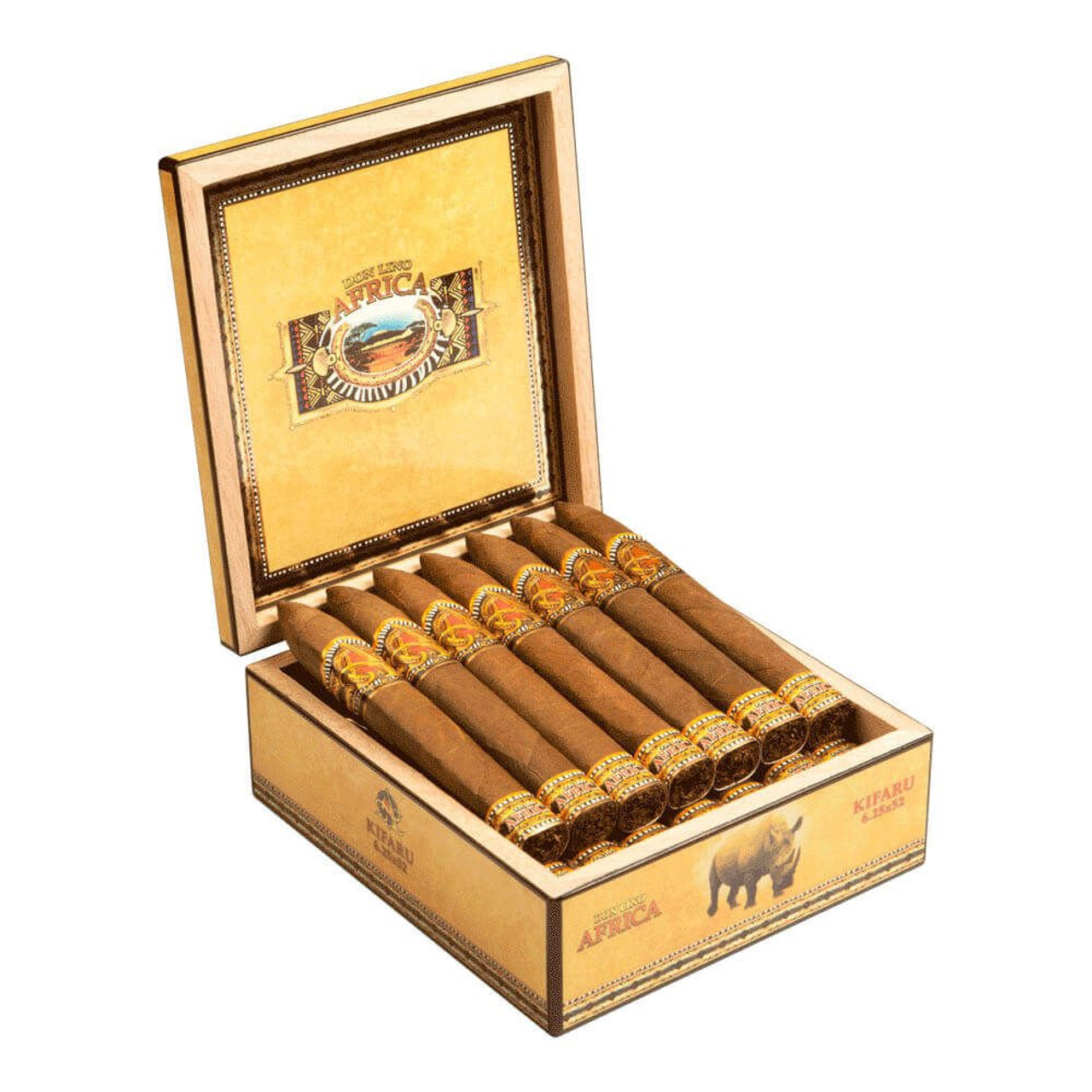 Don Lino Africa Robusto Duma Cigars - 5 x 50 (Box of 20) Open