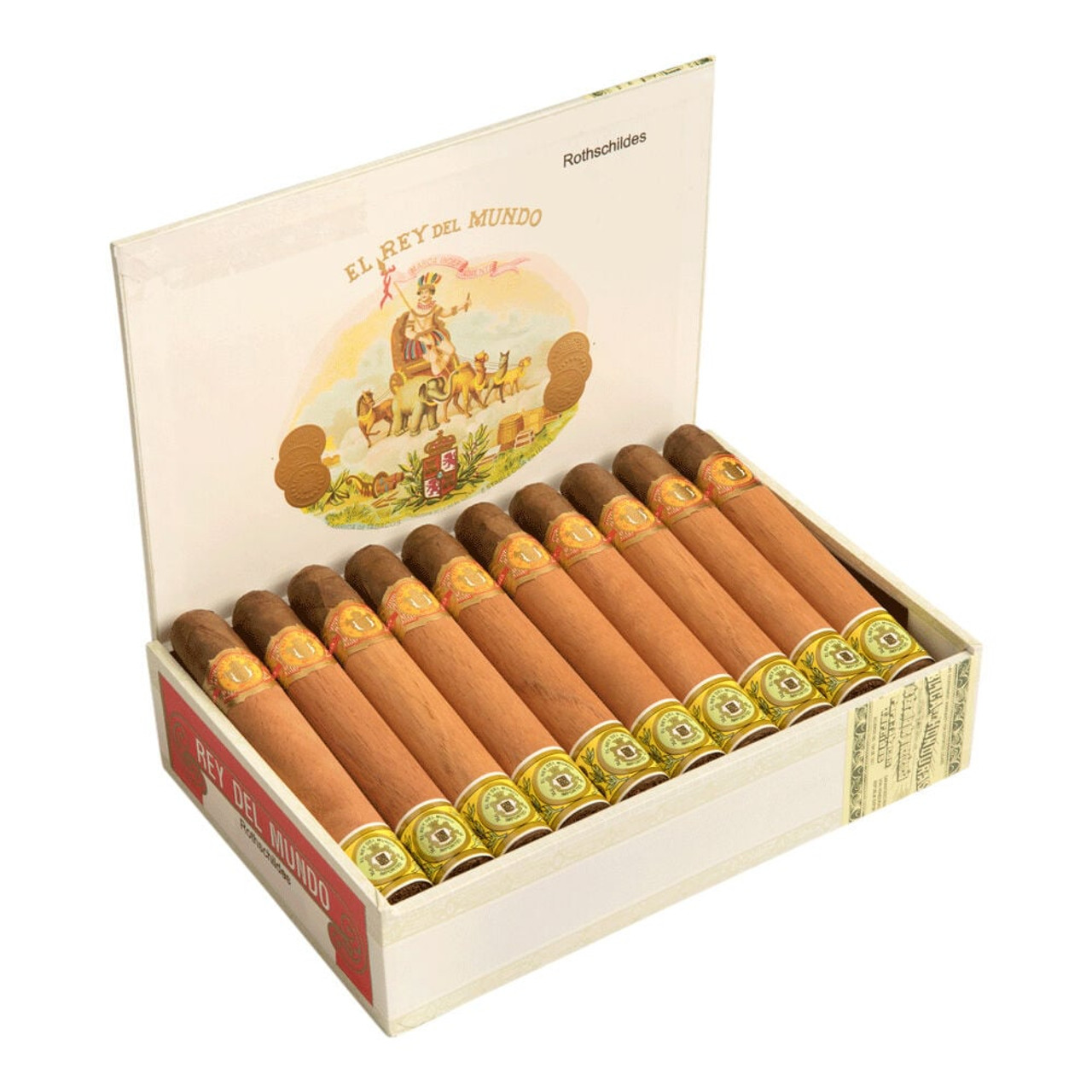 El Rey del Mundo Rothschilde Maduro Cigars - 5 x 50 (Box of 20) Open