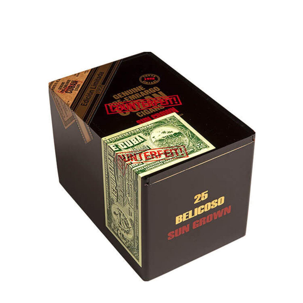 Genuine Pre-Embargo C.C. Sun Grown 1958 Belicoso Cigars - 6 x 54 (Box of 25) *Box