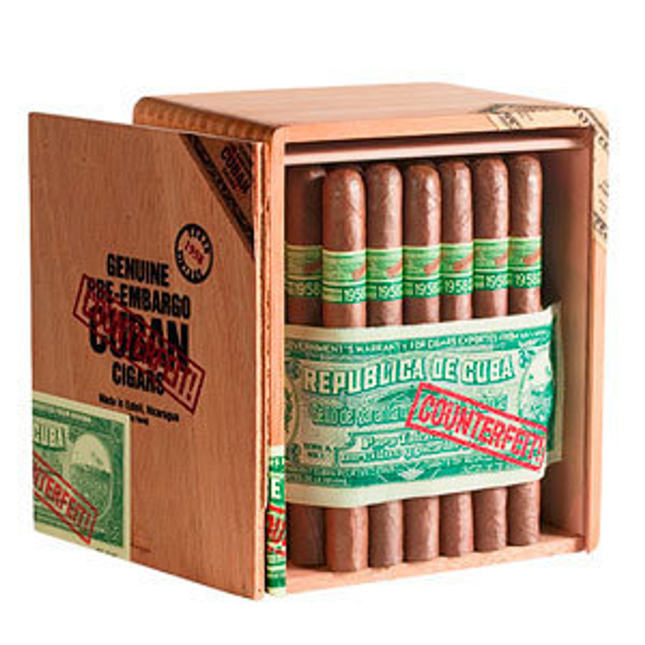 Genuine Pre-Embargo Counterfeit Cuban 1958 Epicure Cigars - 5 x 50 (Box of 50) Open