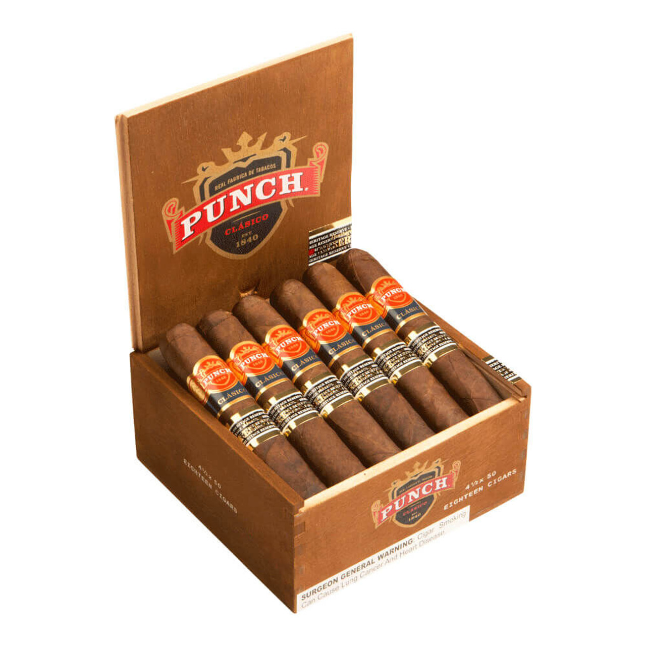 Punch Heritage Reserve Rothschilde Cigars - 4.5 x 50 (Box of 18)