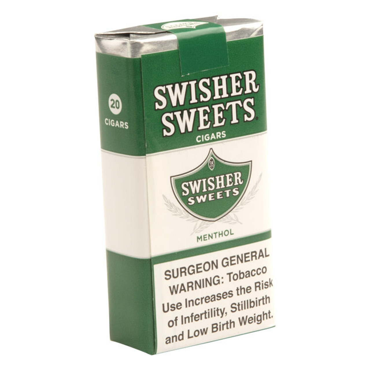 Swisher Sweets Filtered Cigars Menthol - 3.94 x 25 (10 Packs of 20 (200 total)) Open