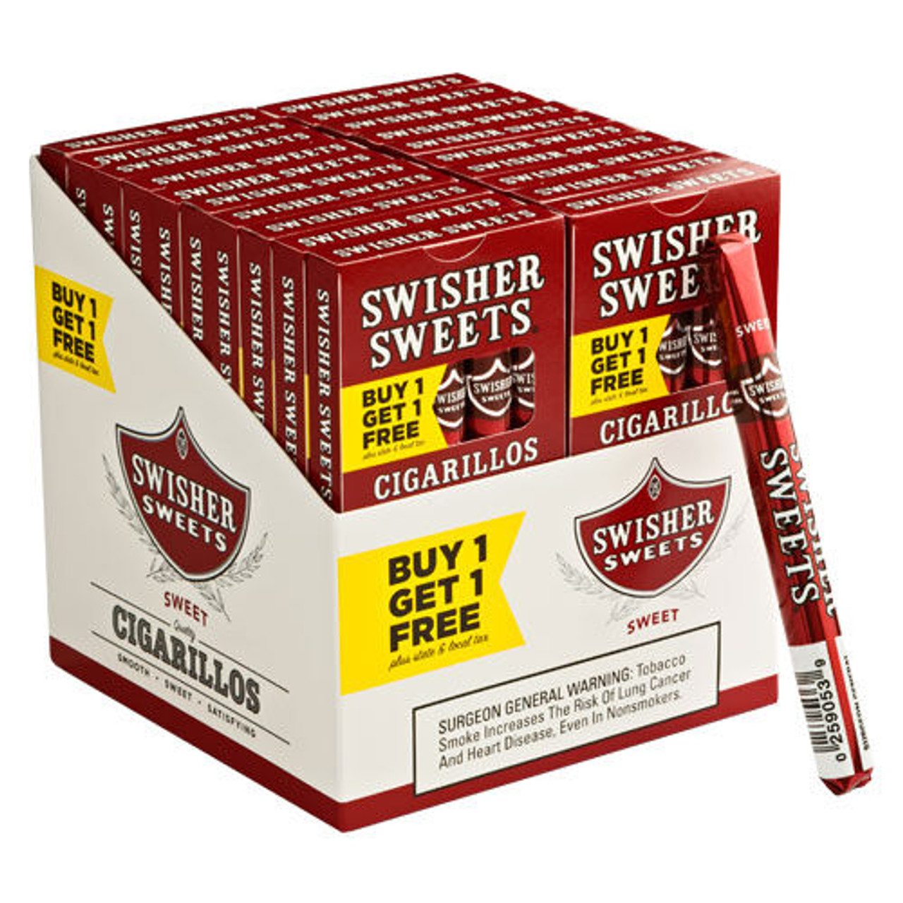 Swisher Sweets Cigarillos Sweets Cigars - 4 x 30 (20 Packs of 5 (100 total)) *Box