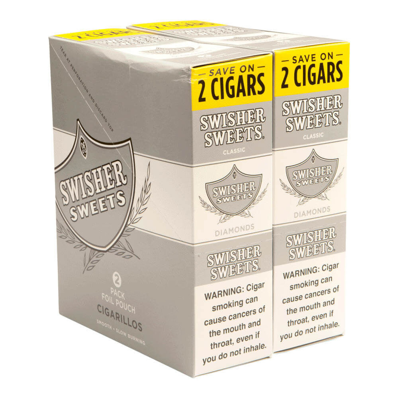 Swisher Sweets Diamond Cigarillos - 4 x 30 (30 Packs of 2 (60 total)) *Box