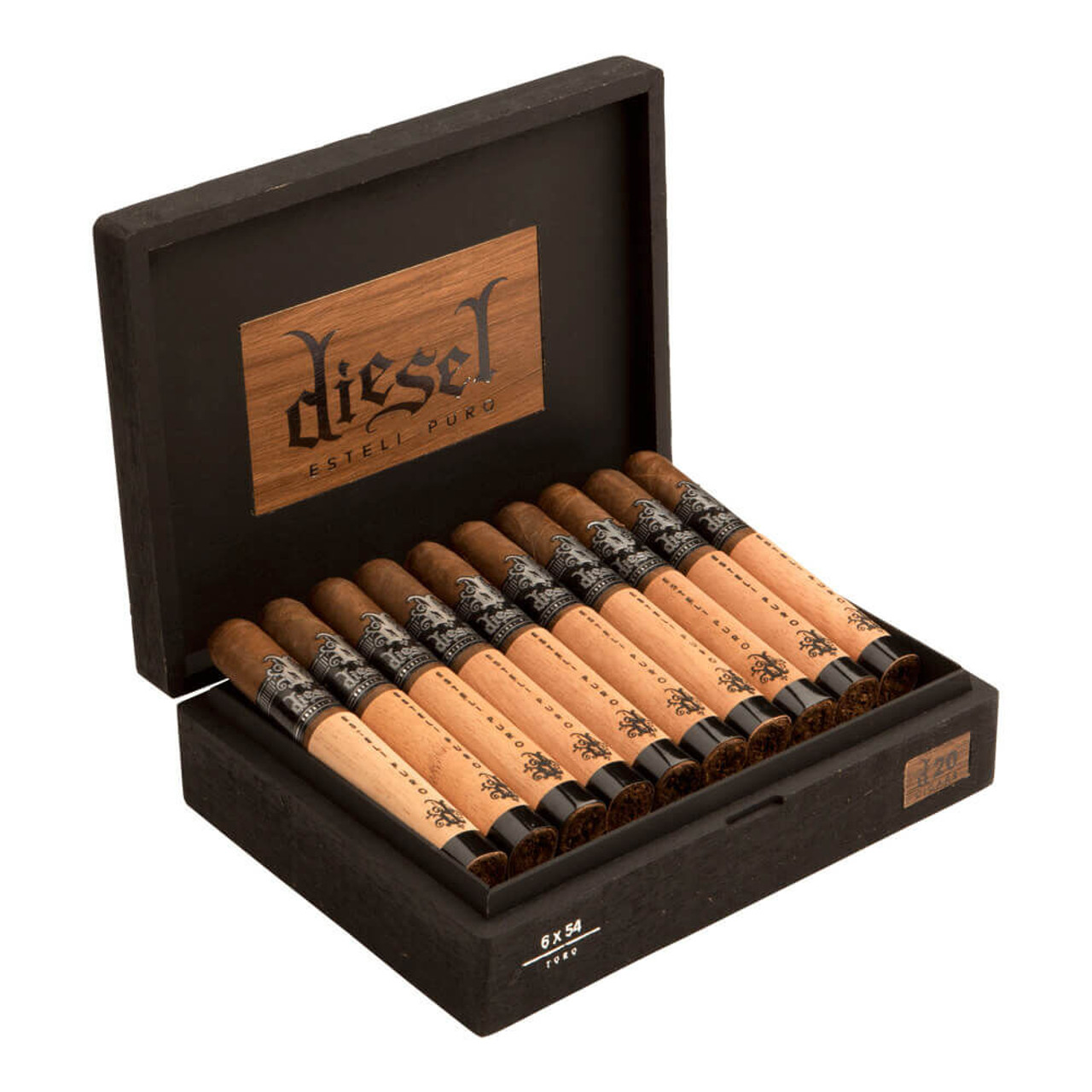 Diesel Esteli Puro Toro Cigars - 6 x 54 (Box of 20) Open