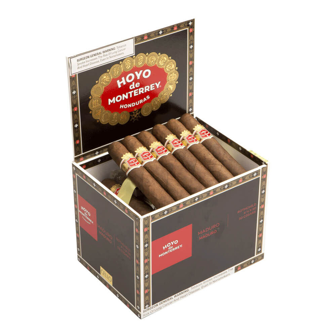 Hoyo De Monterrey Rothschild Maduro Cigars - 4.5 x 50 (Box of 50) Open