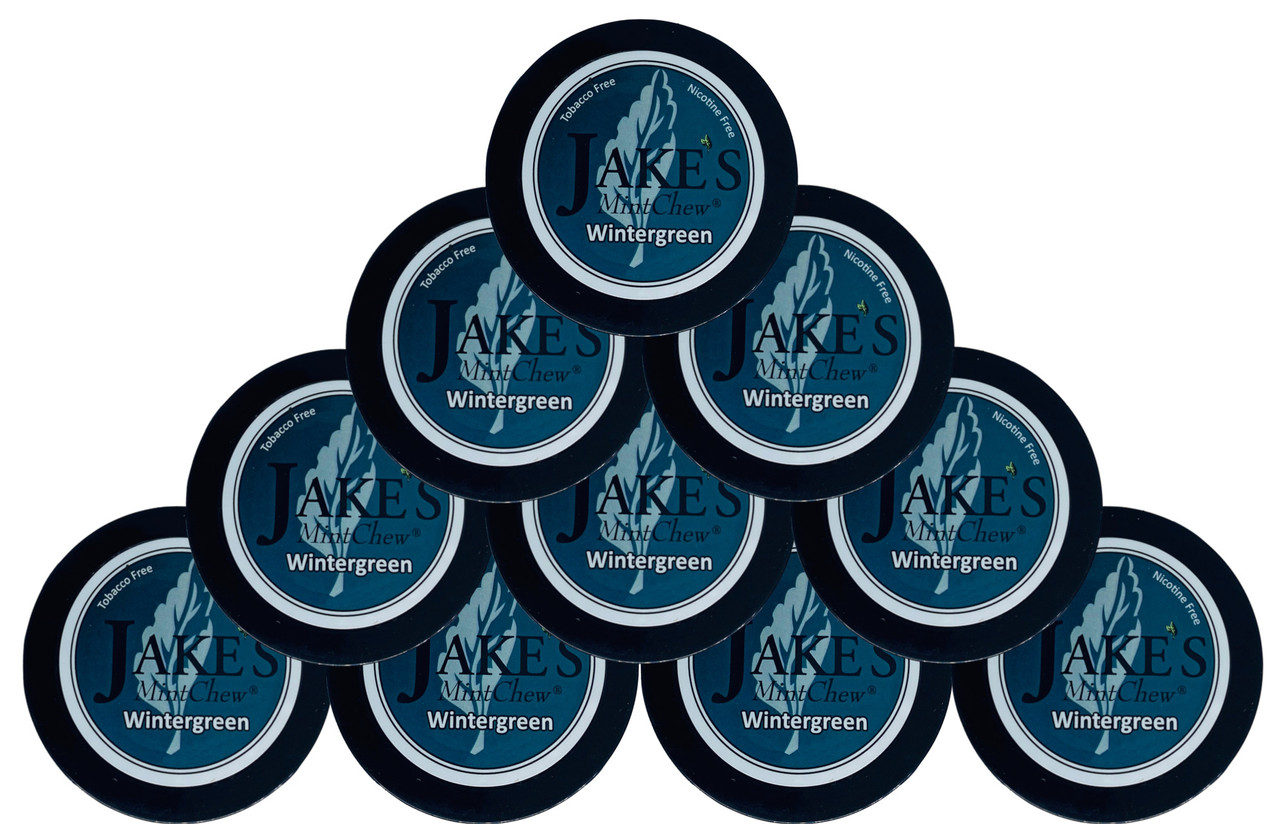 Jake's Mint Herbal Chew Wintergreen 10 Cans