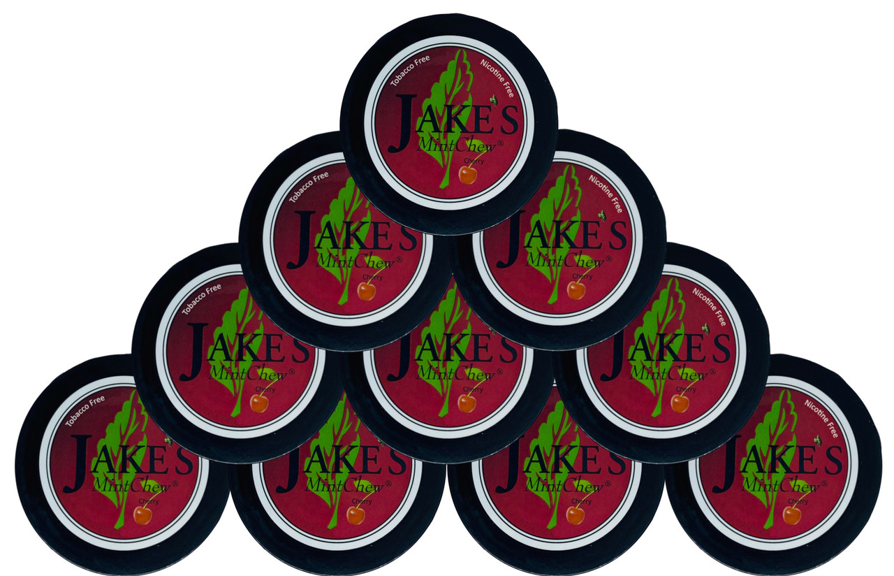 Jake's Mint Herbal Chew Cherry 10 Cans