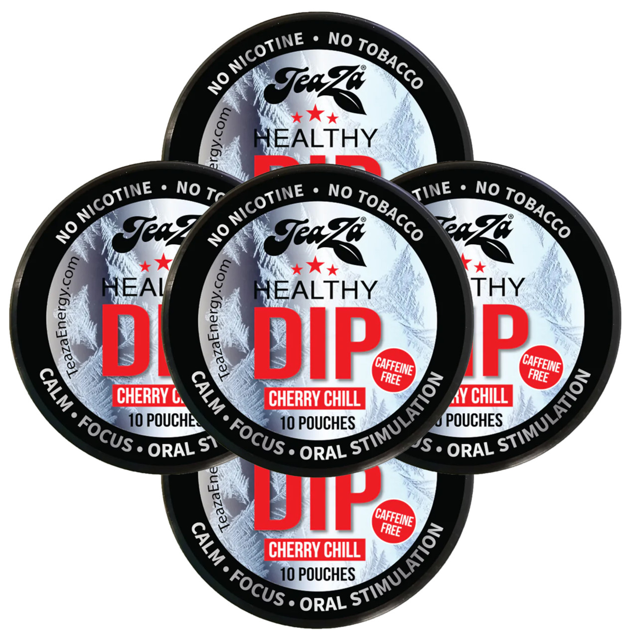 Teaza Energy Dip Pouches Cherry 5 Cans