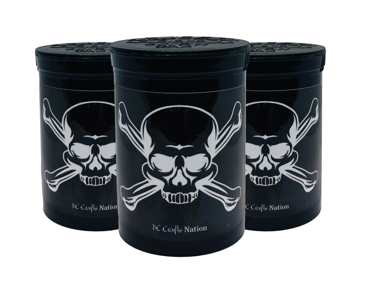 Jolly Roger Skull Crossbone Fresh Kettle Pop Top Smell Proof Container 3 Count