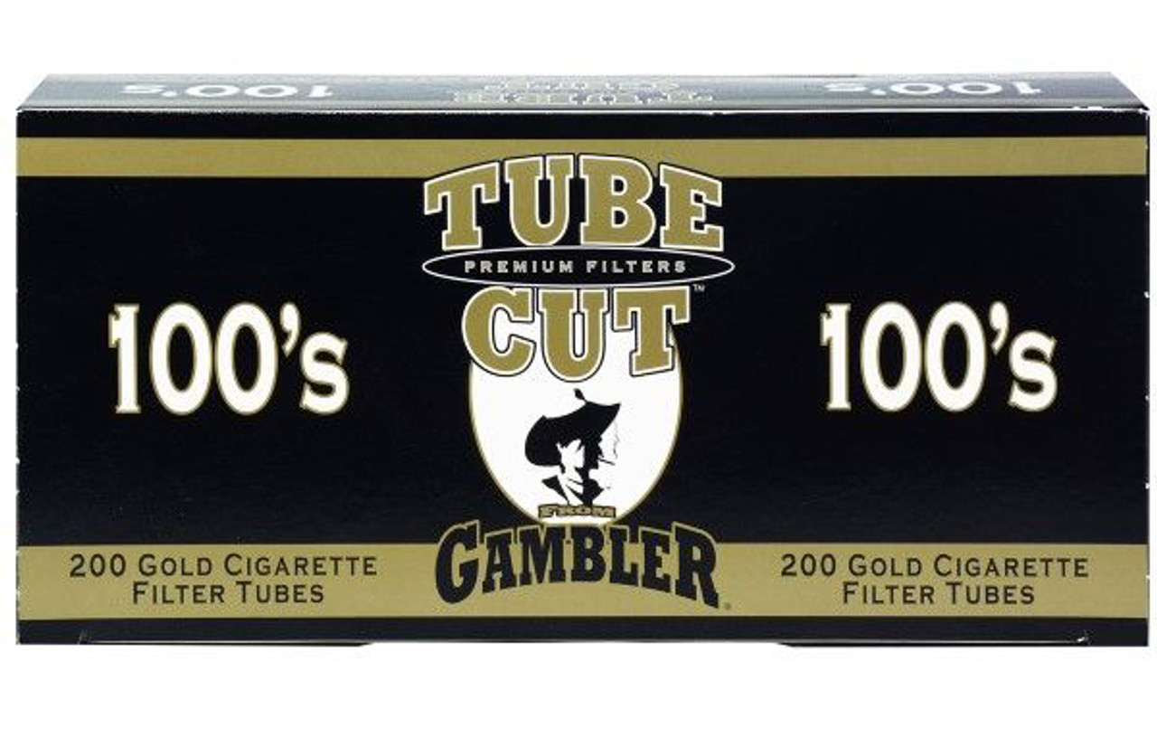 Gambler Tube Cut Tubes Gold 100MM -200 Count