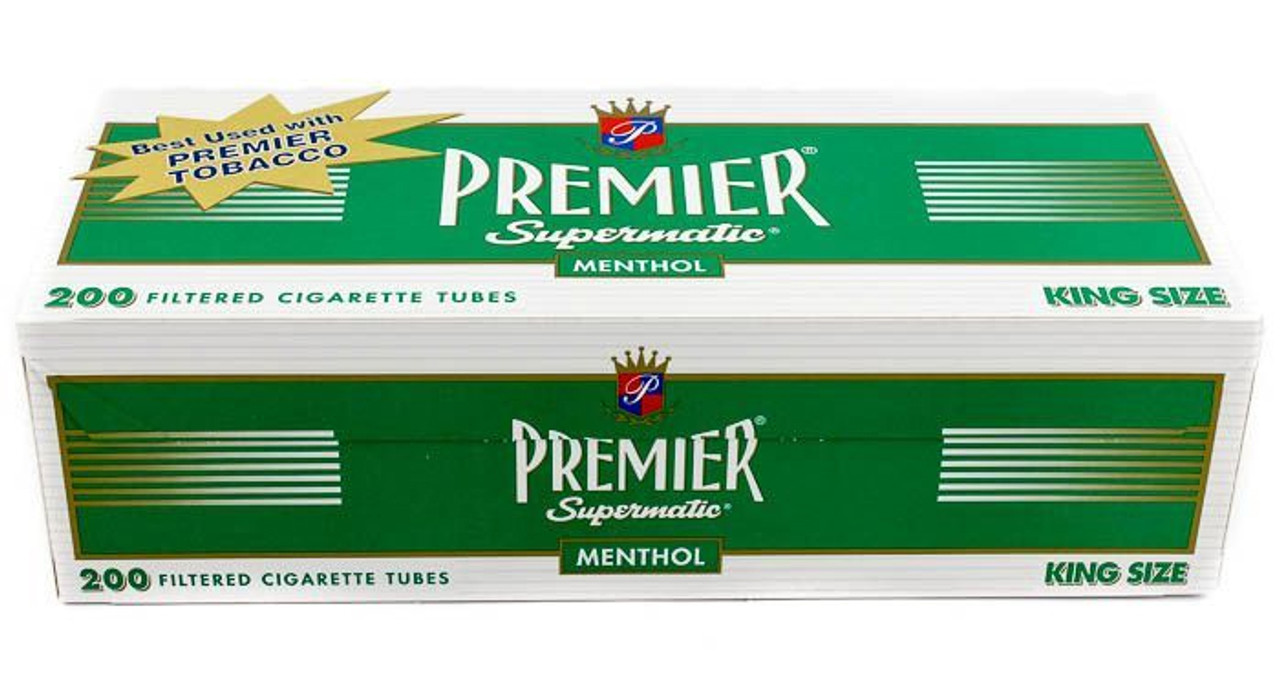 Premier Tubes Menthol King Roll Your Own Box - 200 Count