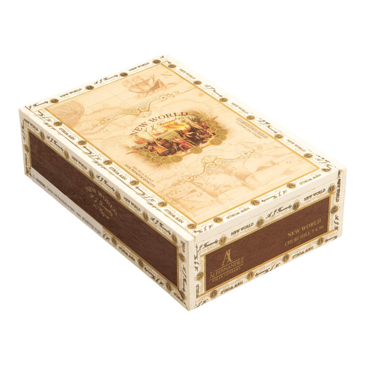 New World Connecticut by AJ Fernandez Churchill Cigars - 7 x 55 (Box of 10) *Box