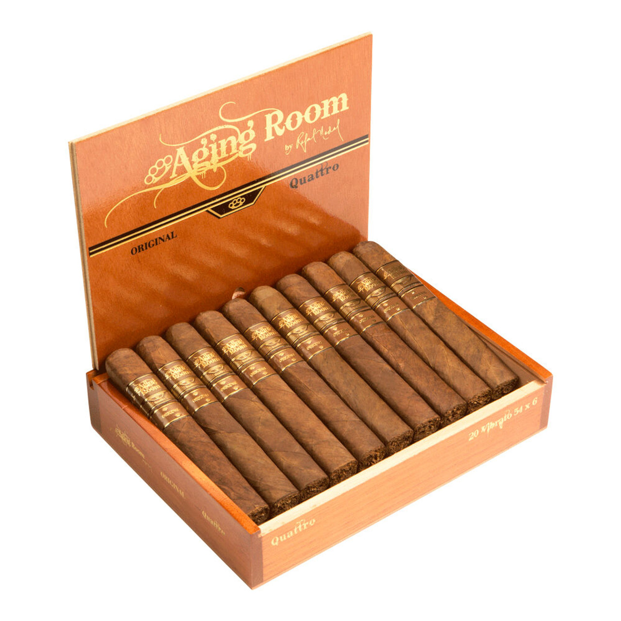 Aging Room Quattro Original Vibrato Cigars - 6 x 54 (Box of 20) Open