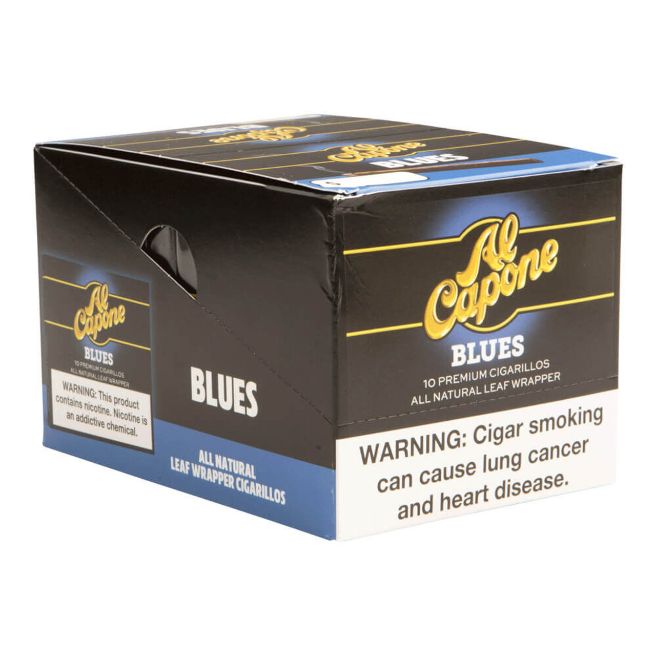 Al Capone Blue Cigarillos (10 Packs Of 10) - Natural * Box