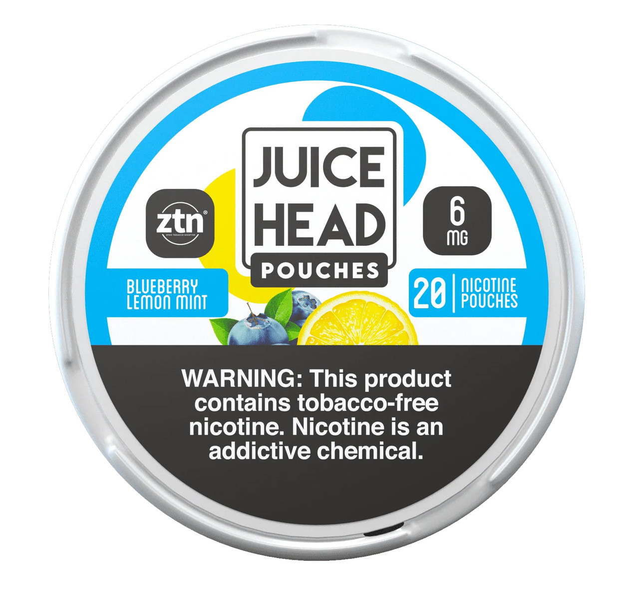 Juice Head Tobacco Free Nicotine 6MG Pouches - 1 Can Blueberry Lemon Mint