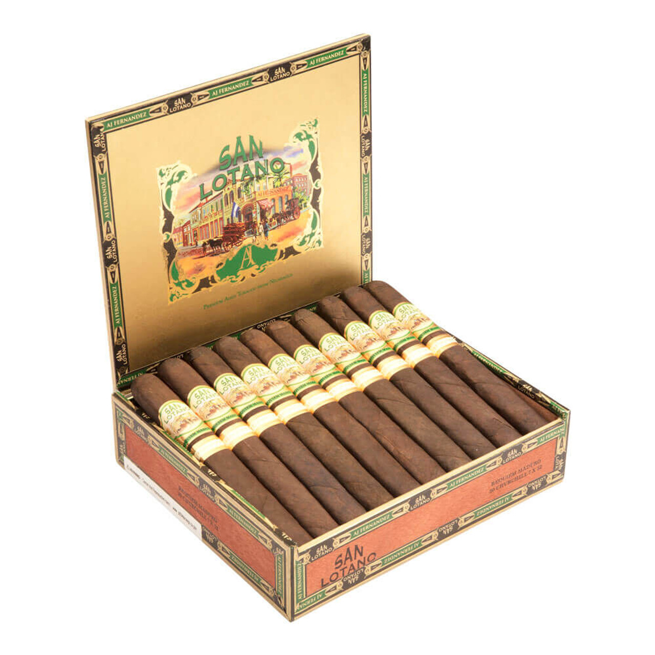 AJ Fernandez San Lotano Requiem Maduro Churchill Cigars - 7 x 52 (Box of 20) Open