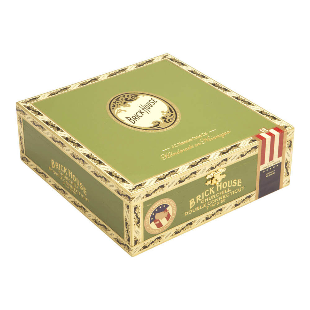 Brick House Double Connecticut Churchill Cigars - 7.25 x 50 (Box of 25) *Box