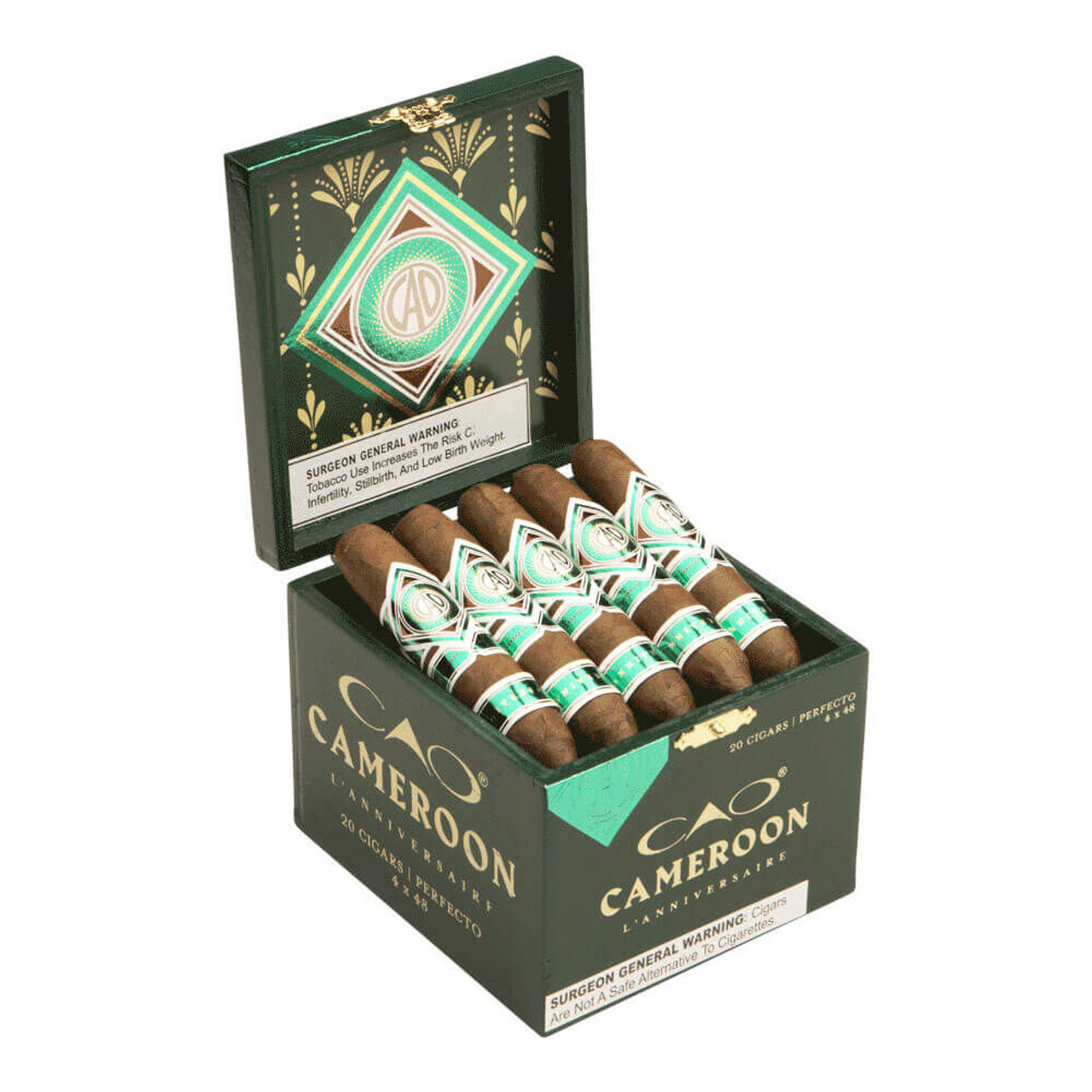 CAO Cameroon Perfecto Cigars - 4 x 48 (Box of 20) Open