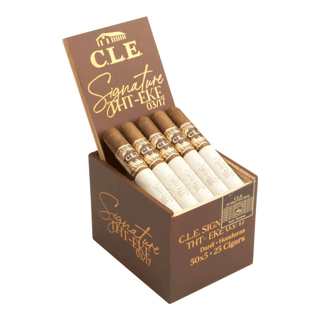 CLE Signature Cameroon 50x5 Cigars - 5 x 50 (Box of 25) Open