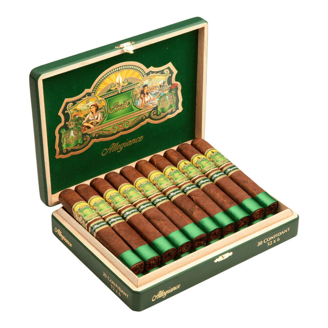 Allegiance by E.P. Carrillo Confidant Cigars - 6 x 52 (Box of 20) Open
