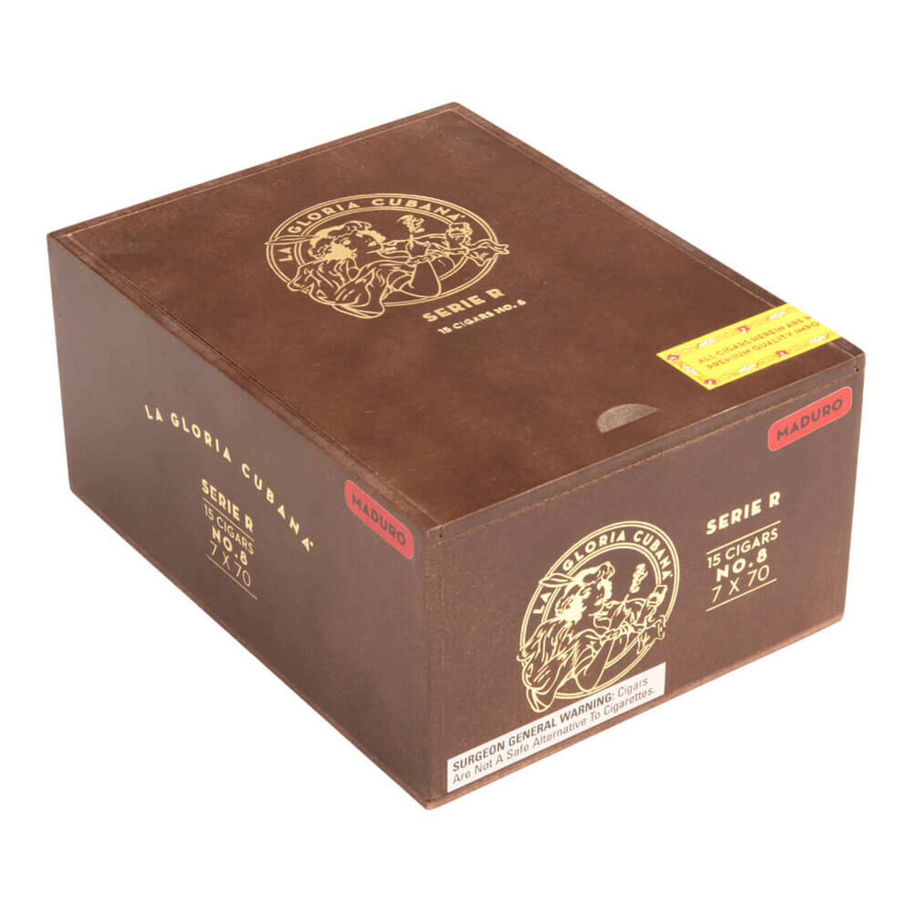 La Gloria Cubana Serie R No. 8 Maduro Cigars - 7 x 70 (Box of 15) *Box