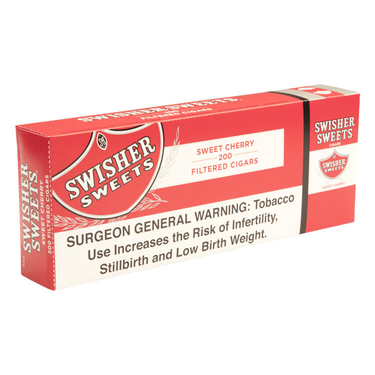 Swisher Sweets Filtered Cigars Cherry - 3.94 x 25 (10 Packs of 20 (200 Total) *Box