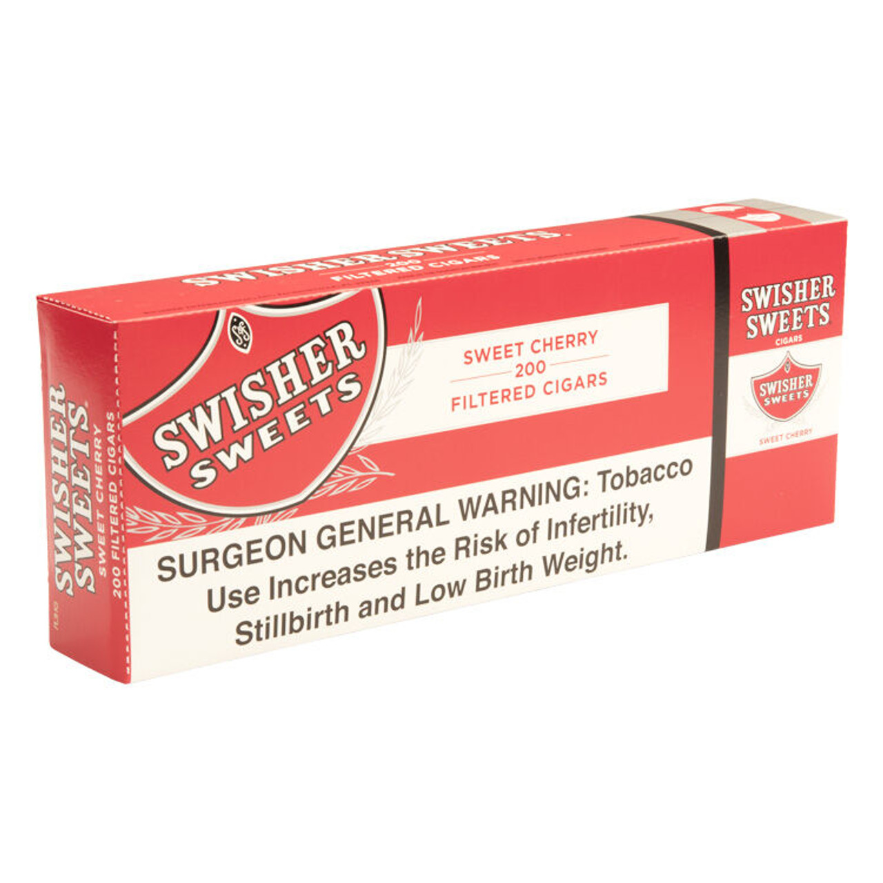 Swisher Sweets Filtered Cigars Cherry - 3.94 x 25 (10 Packs of 20 (200 total)) *Box