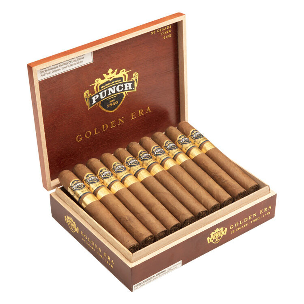 Punch Golden Era Toro Cigars - 6 x 52 (Box of 20) Open
