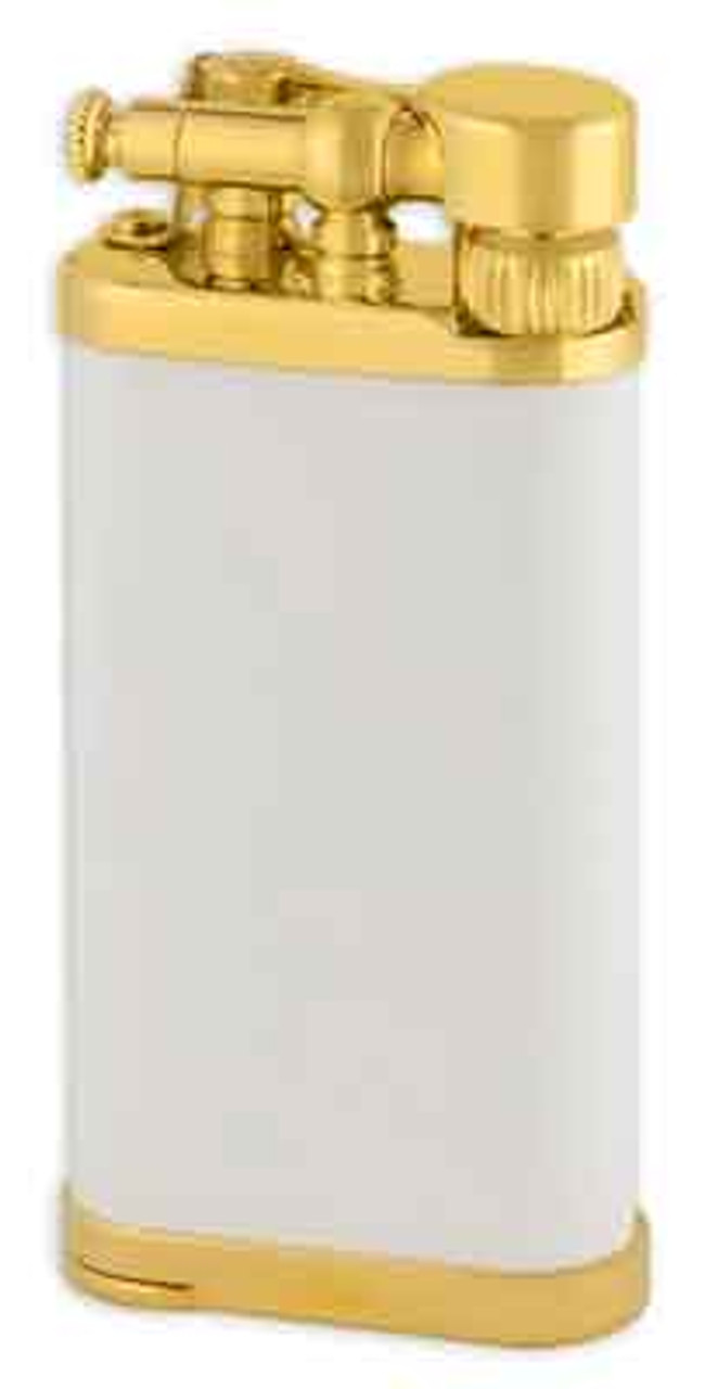 IM Corona Old Boy White Matte with Gold Plate Pipe Lighter