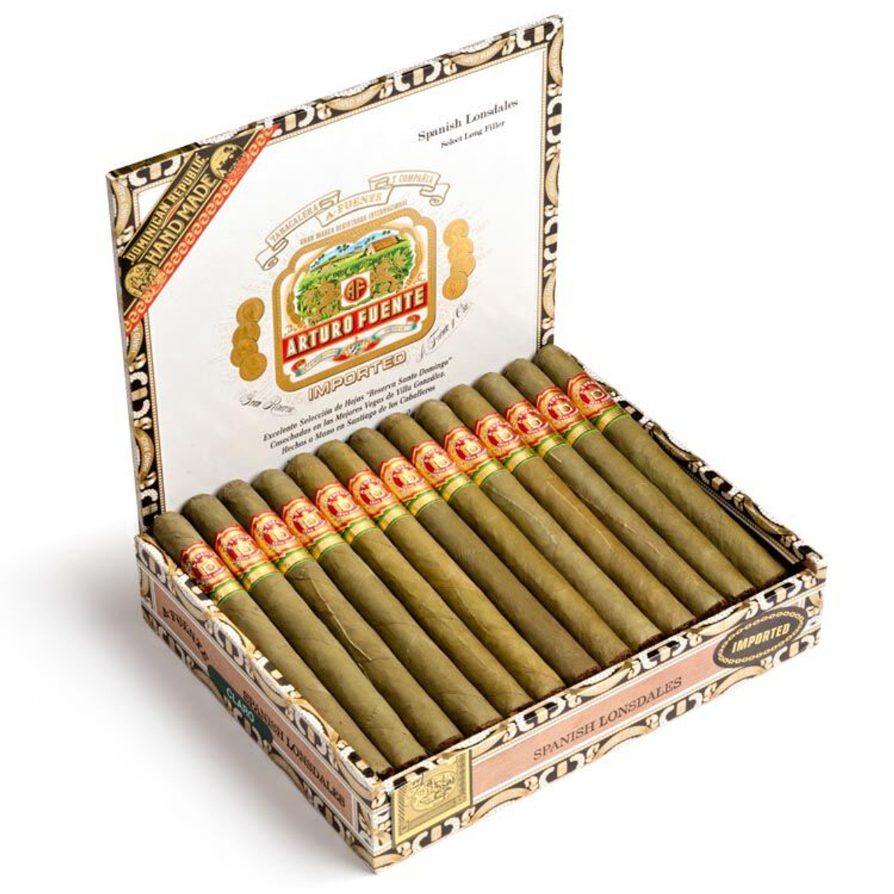 Arturo Fuente Spanish Lonsdale Cigars - 6.50 x 42 (Cedar Chest of 25) *Open