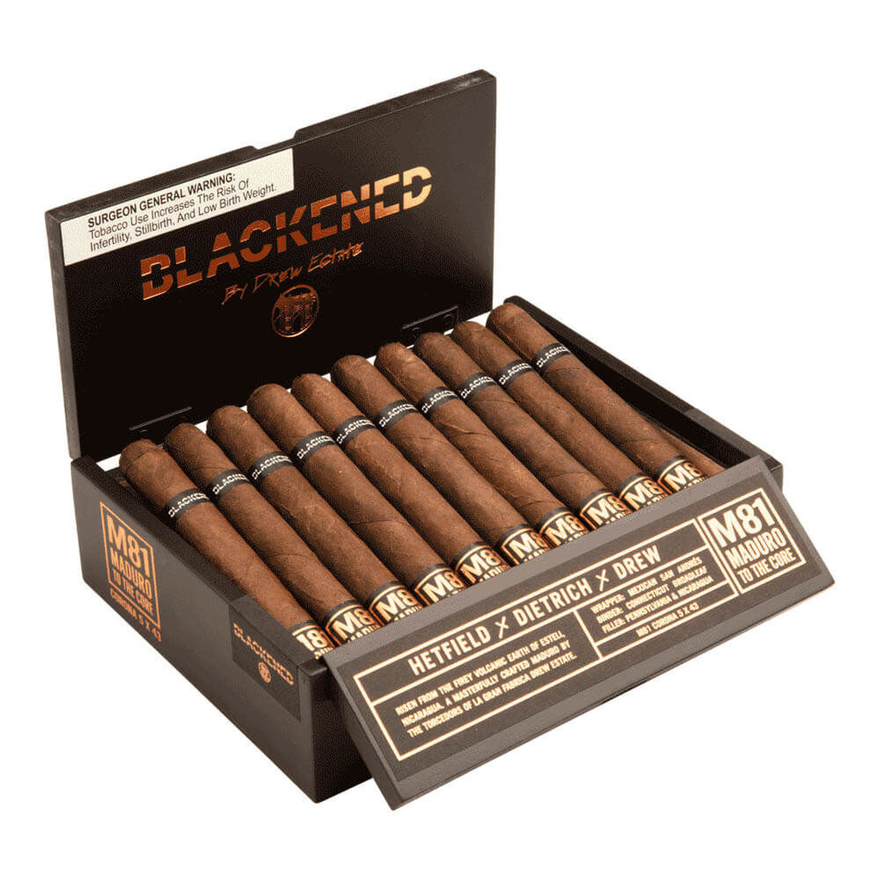 Blackened by Drew Estate Corona Cigars - 5 x 43 (Box of 20) Open