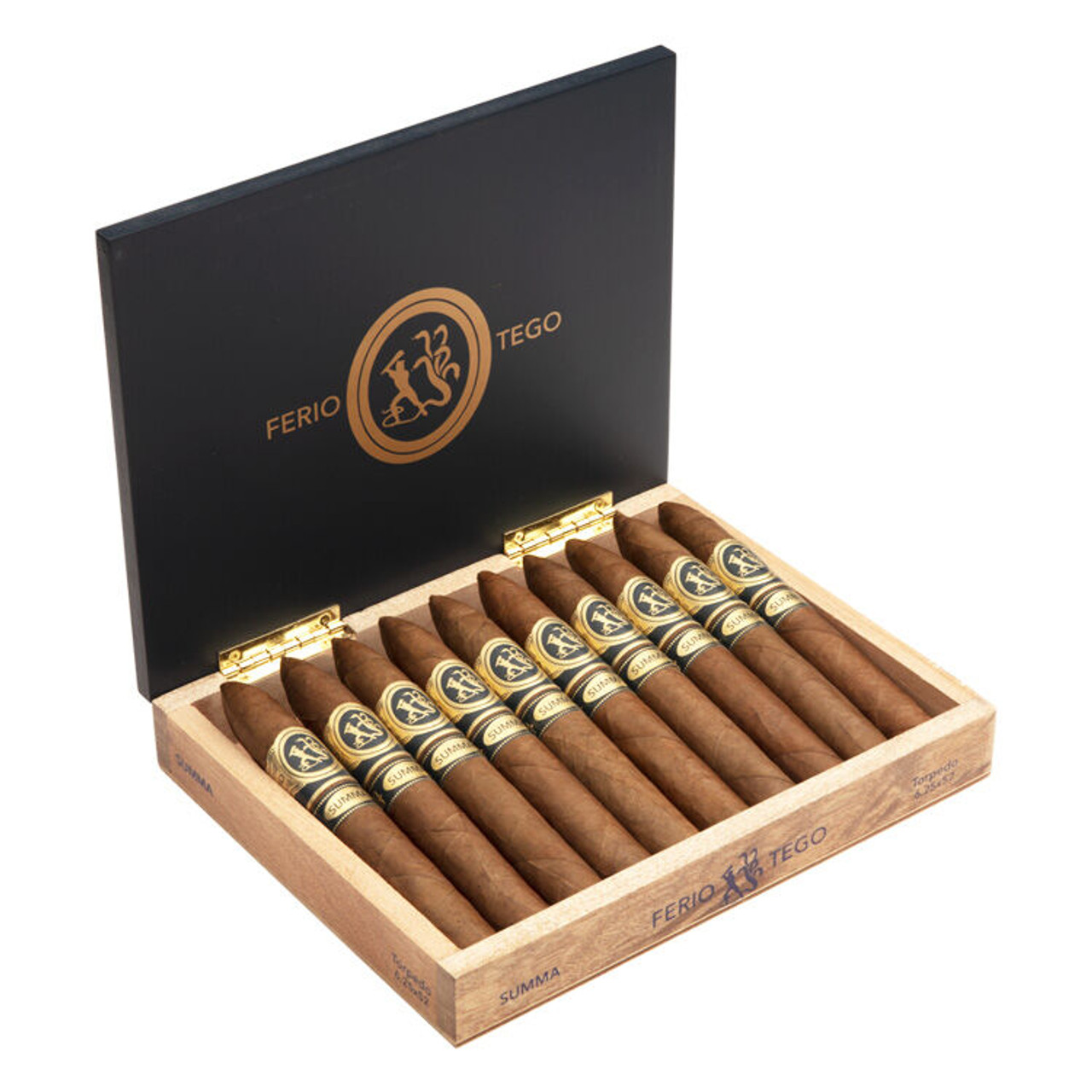 Ferio Tego Summa Torpedo Cigars - 6.25 x 52 (Box of 10) Open