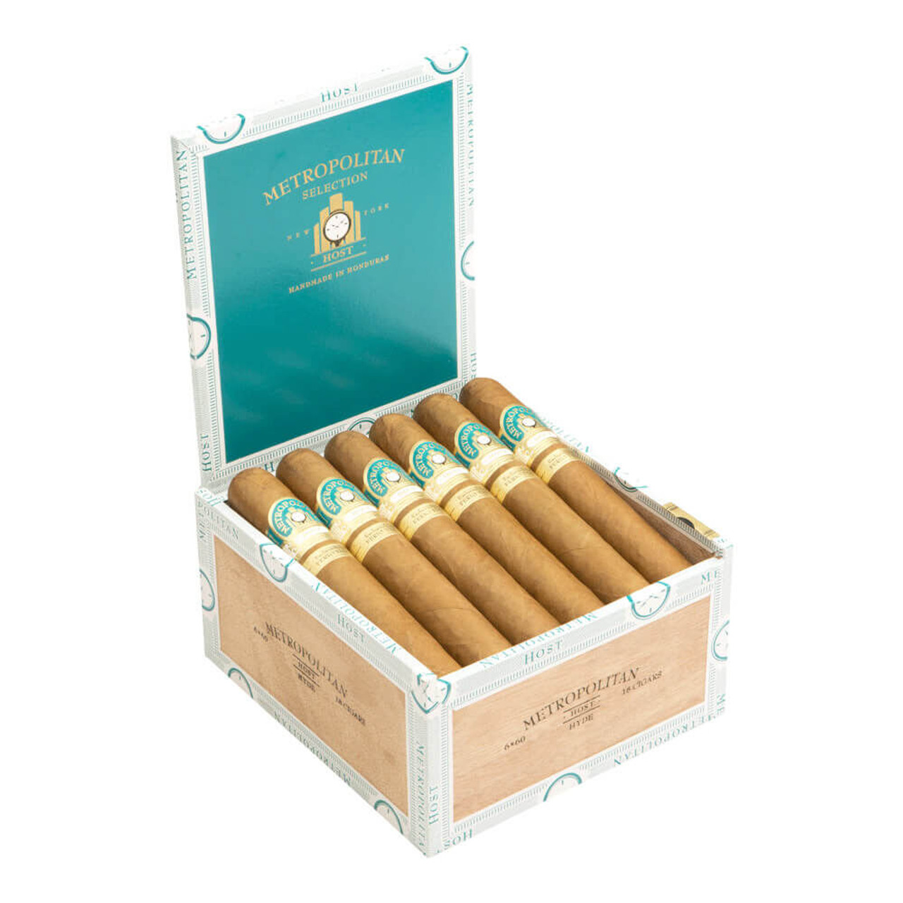 Ferio Tego Metropolitan Host Hyde Cigars - 6 x 60 (Box of 18) Open