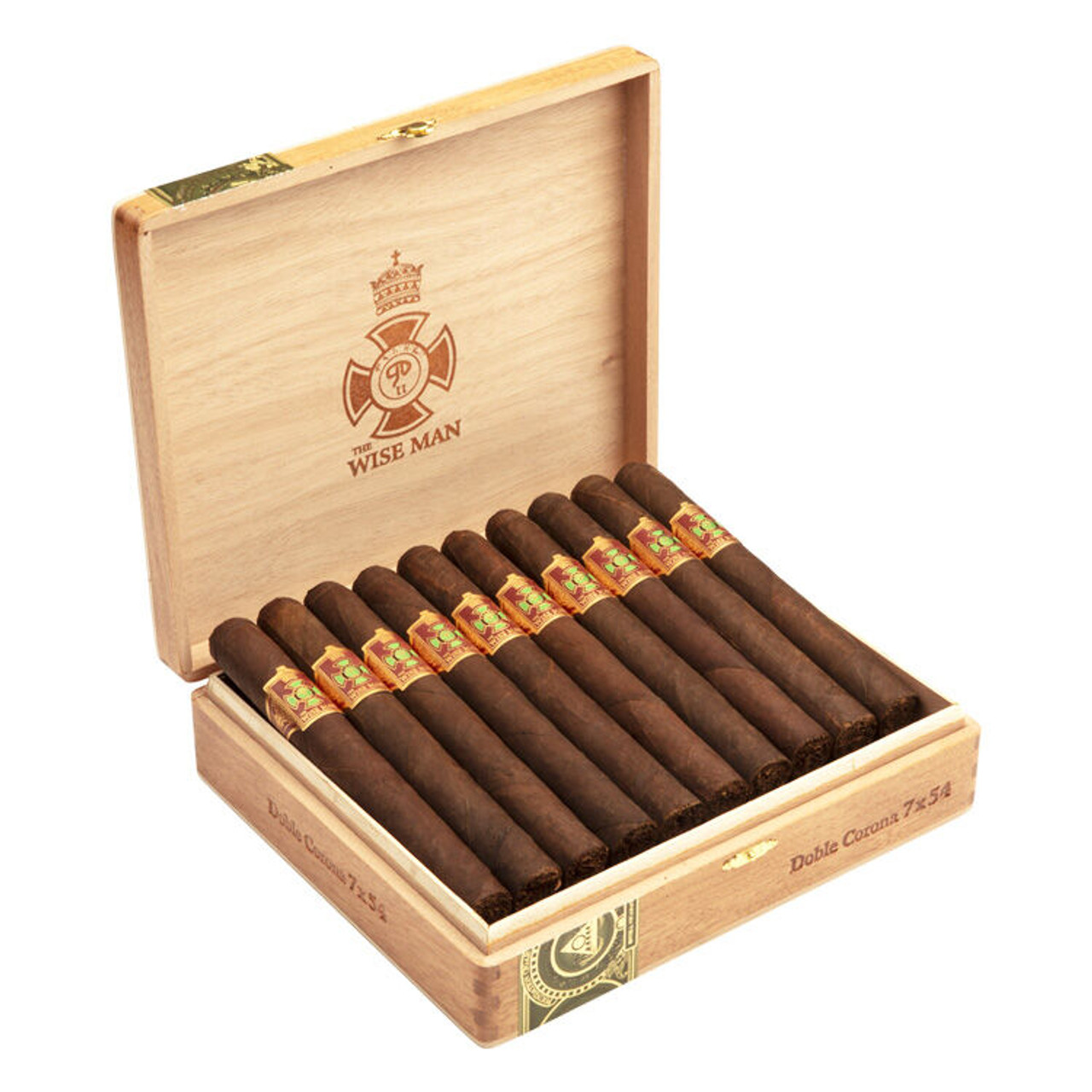 Foundation The Wise Man Maduro Doble Corona Cigars - 7 x 54 (Box of 20) Open