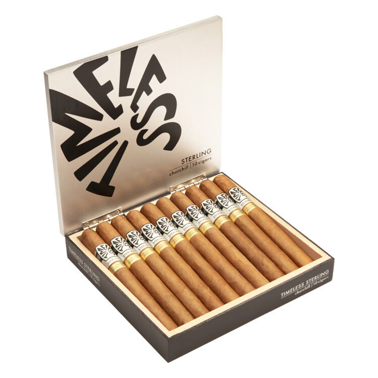 Ferio Tego Timeless Sterling Churchill Cigars - 7 x 48 (Box of 10) Open