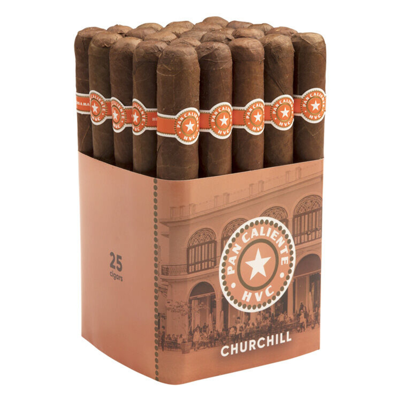 HVC Pan Caliente Habano Churchill Cigars - 6.5 x 50 (Bundle of 25) *Box